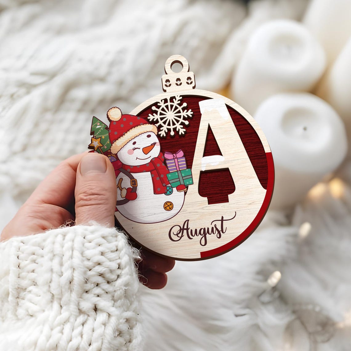 Personalized Snowman Christmas Ornament