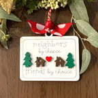 Friendship Card Christmas Tree Ornament – Heartfelt Wooden Keepsake Gift for Friends