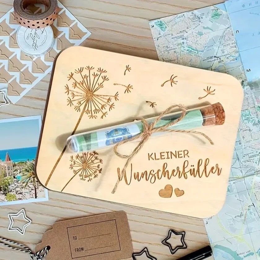 Wooden Creative Wallet Clip – Handcrafted Minimalist Money & Card Holder