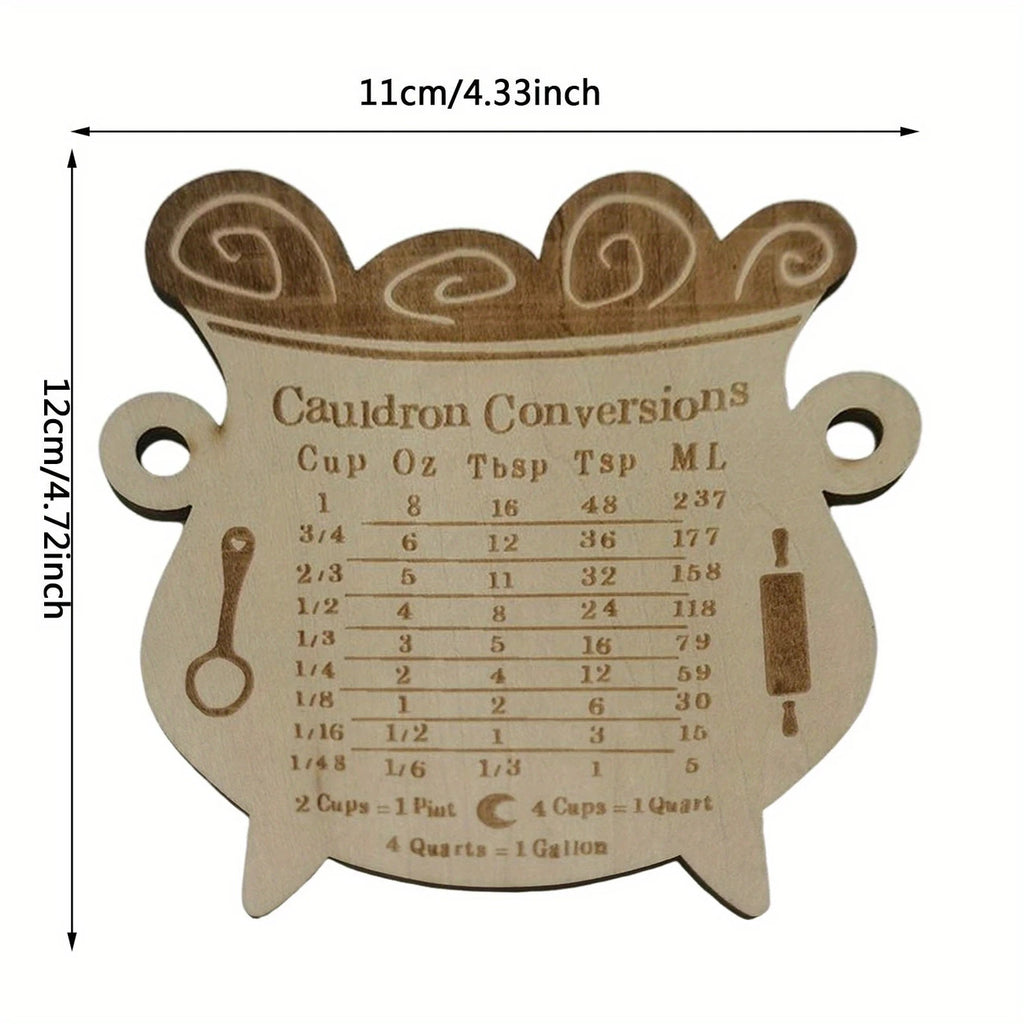 Wooden Measuring Spoon Board – Kitchen Portion Guide for Accurate Cooking & Baking