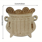 Wooden Measuring Spoon Board – Kitchen Portion Guide for Accurate Cooking & Baking