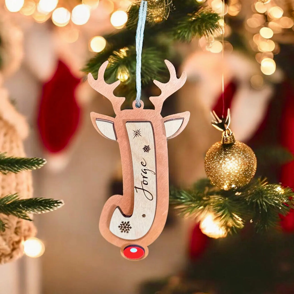Personalized Reindeer Letter Ornaments