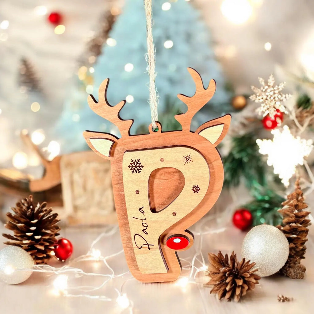Personalized Reindeer Letter Ornaments